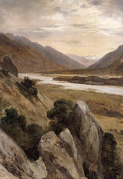 Alexandre Calame Mountainous Riverscape Germany oil painting art